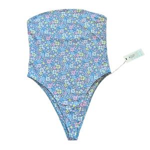 Frankies Bikinis Stella Strapless One Piece Swimsuit - Springtime